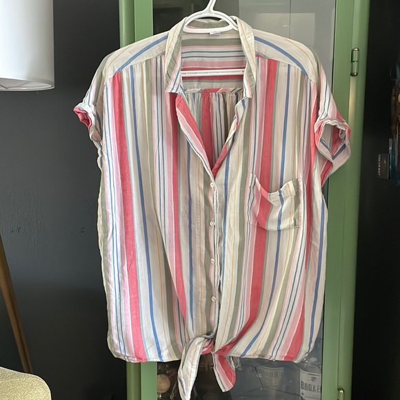 Old Navy striped button down top - Picture 1 of 2